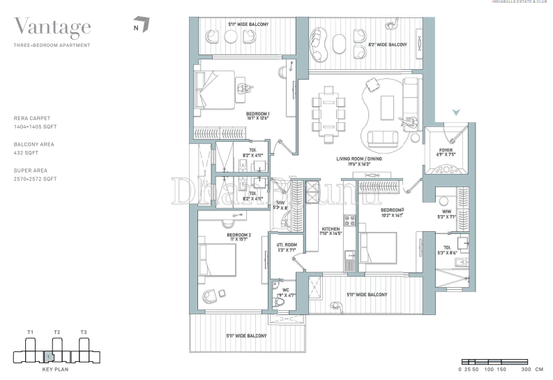 3BHK ,Indiabulls Estate & Club | Dhanbhumi
